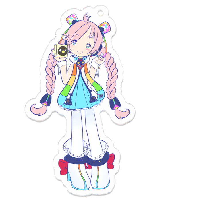 アクリルキーホルダー（コーティング） - 70 x 70 (mm)