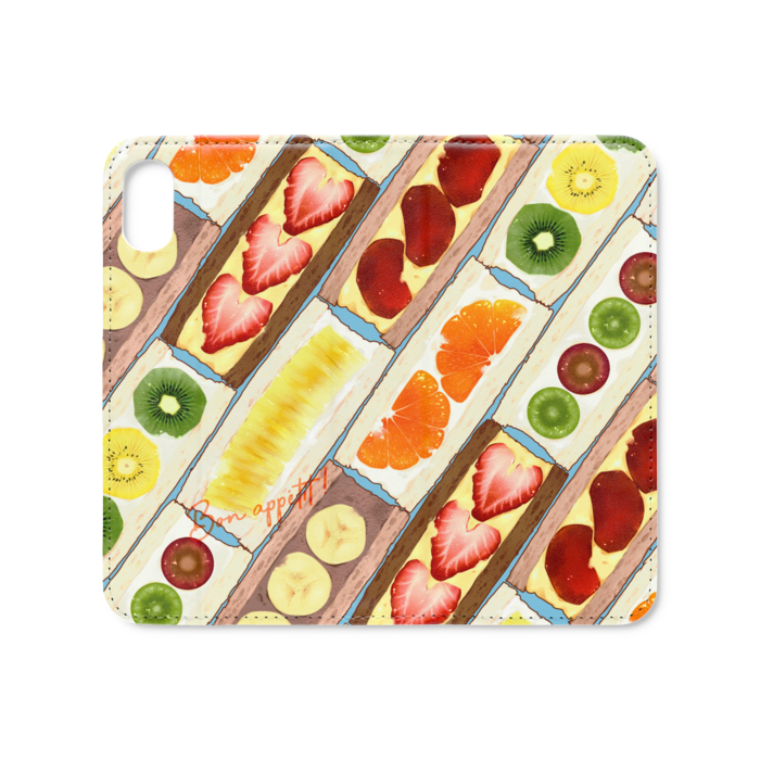 手帳型iPhoneケース(ベルトなし) - iPhone XS / X - ストラップ穴 なし
