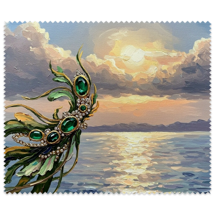 メガネ拭き海と緑の宝石A-1