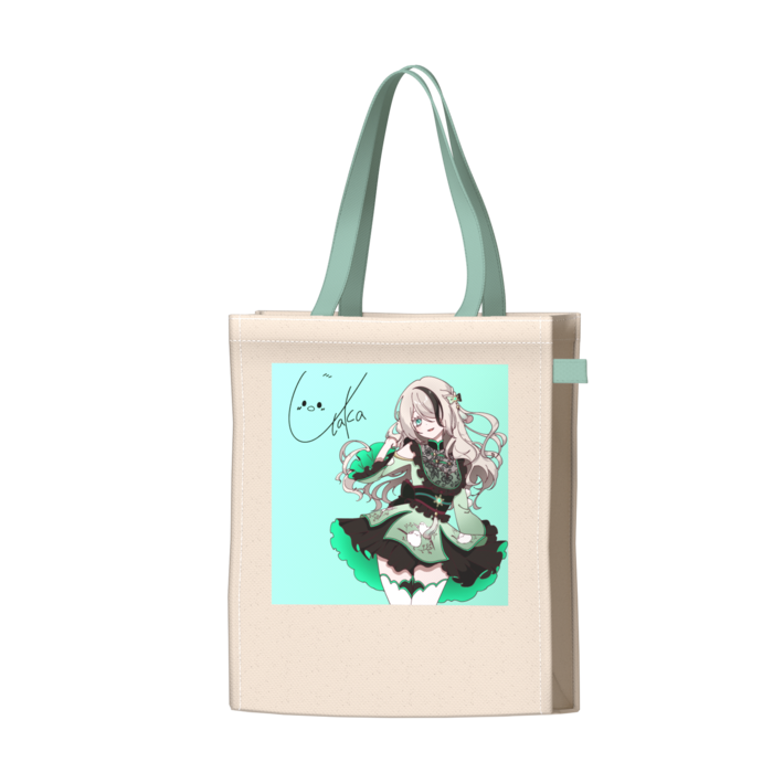 ツートンカラーバッグ - グリーン - W34 × H41 × D14cm