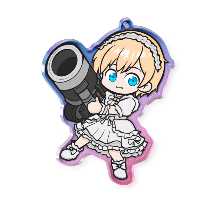 オーロラアクリルキーホルダー - 70 × 70mm