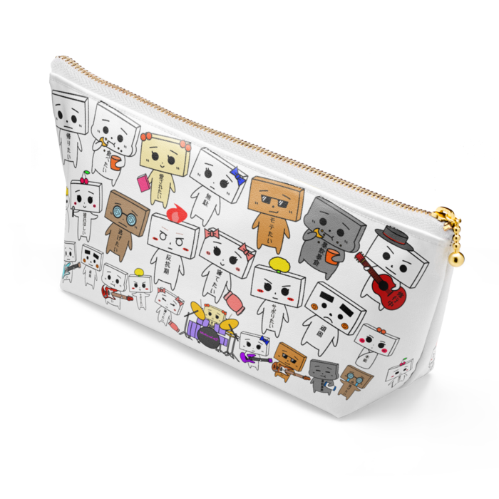 ポーチ - 長さ21.5cm / 高さ10cm - ホワイト