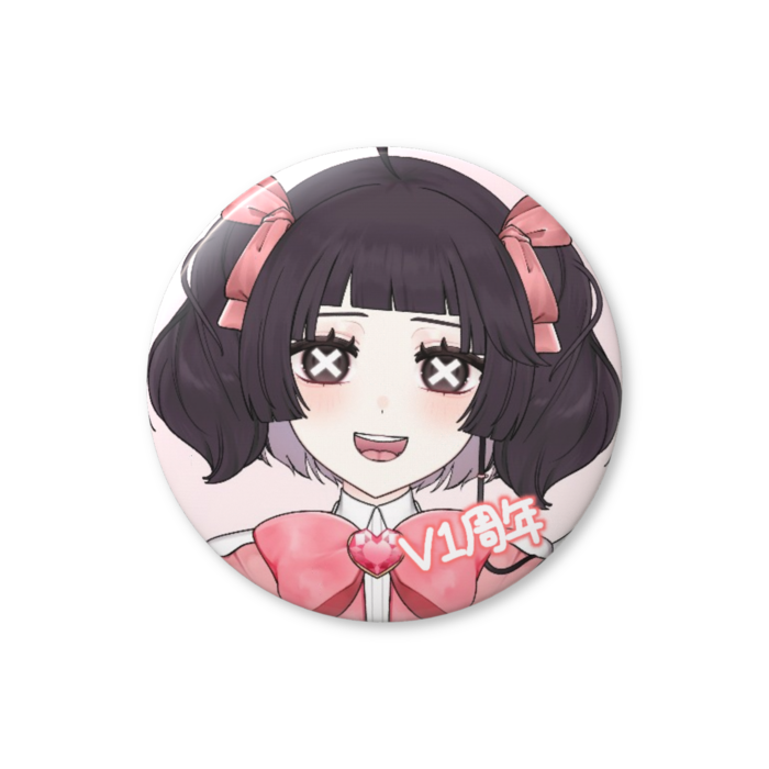 缶バッジ  (にっこり) - 32mm