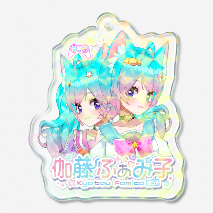 ホログラムアクリルキーホルダー - 50 × 50mm