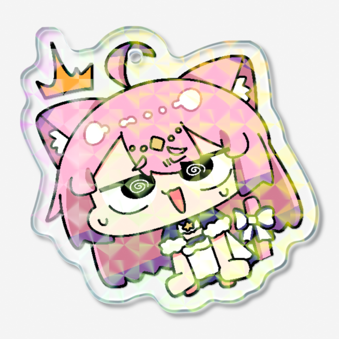 沼ホログラムアクリルキーホルダー - 50 × 50mm