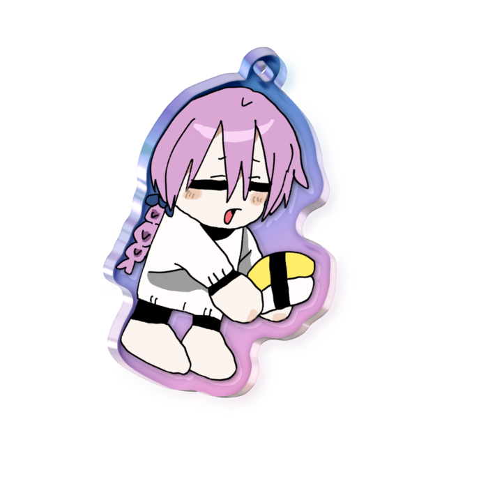 オーロラアクリルキーホルダー - 50 × 50mm