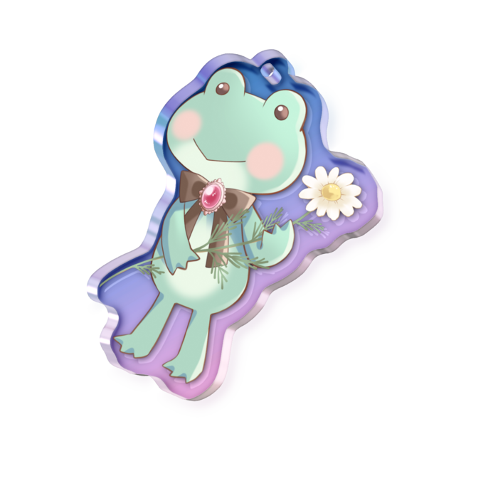 オーロラアクリルキーホルダー - 50 × 50mm