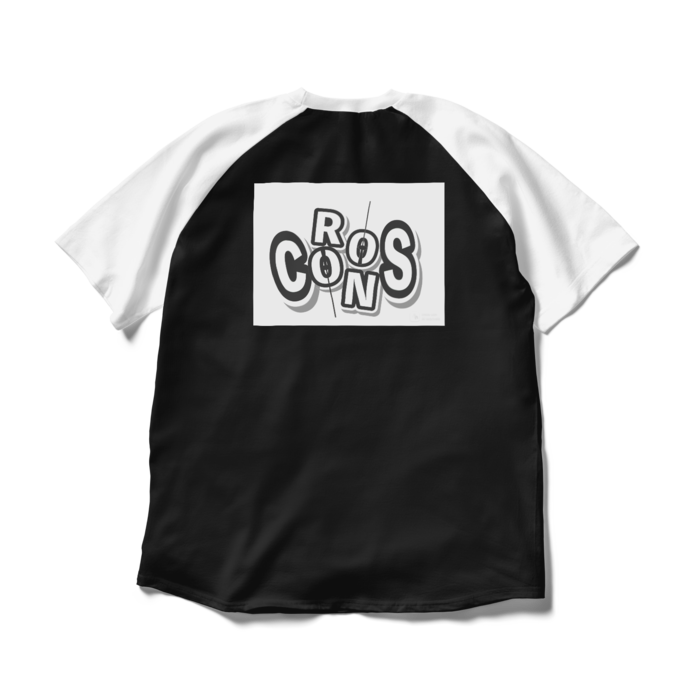 ラグランTシャツ - XL - ブラック×ホワイト