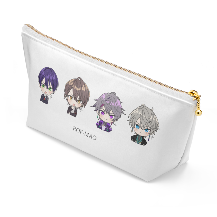 ポーチ - 長さ21.5cm / 高さ10cm - ホワイト