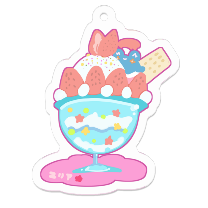 アクリルキーホルダー☆スイーツサテライトユリア - 50 x 50 (mm)