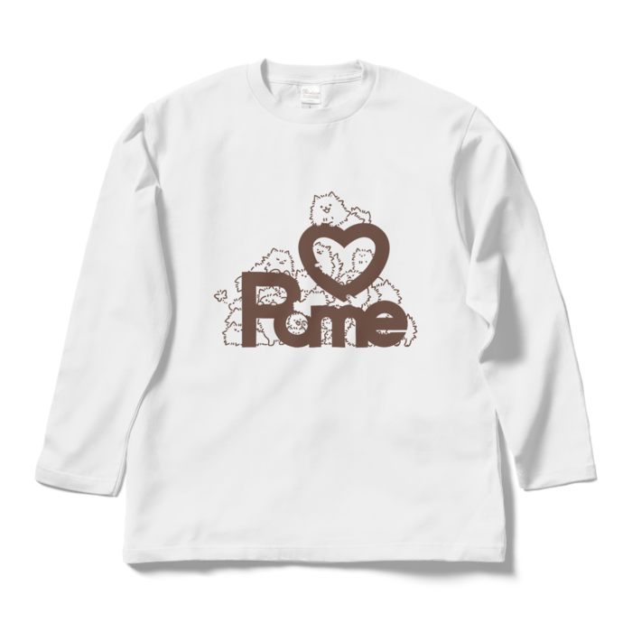 ロングスリーブTシャツ - L - ホワイト（ラインアート）