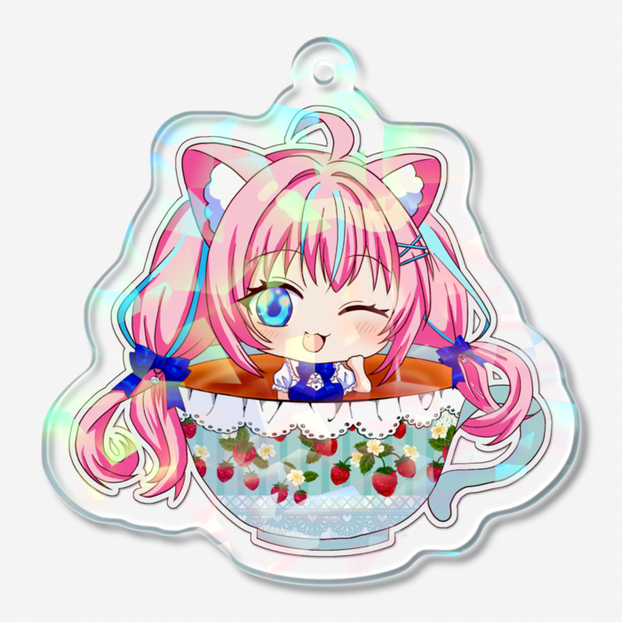ホログラムアクリルキーホルダー - 50 × 50mm