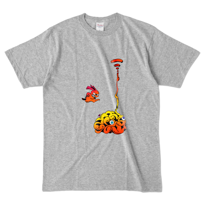 カラーTシャツ - L - 杢グレー (濃色)(1)