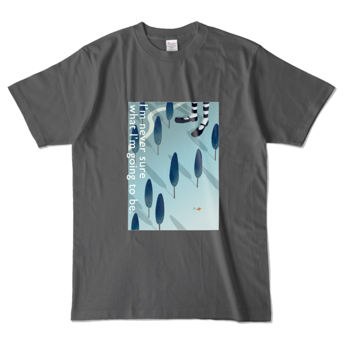 カラーTシャツ - L - チャコール (濃色)