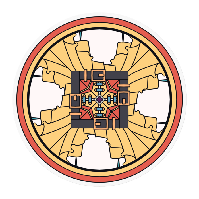 ステッカー - 100 x 100 (mm)