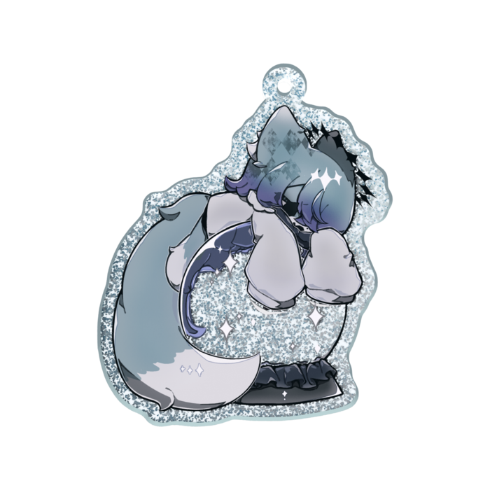 ラメアクリルキーホルダー - 50 × 50mm