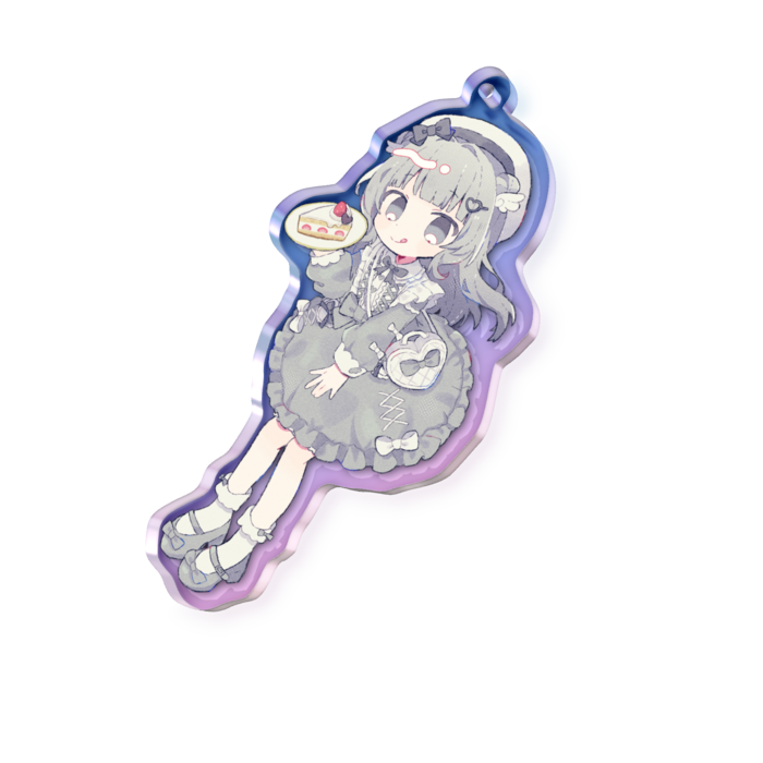 オーロラアクリルキーホルダー - 70 × 70mm