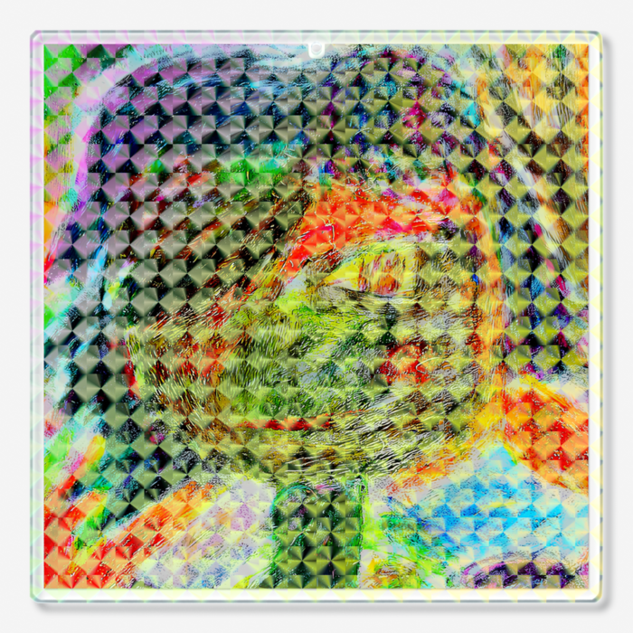 ホログラムアクリルキーホルダー - 100 × 100mm