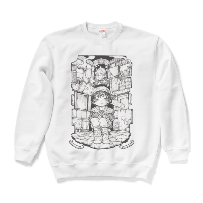 スウェット - L - ホワイト 線画ver.