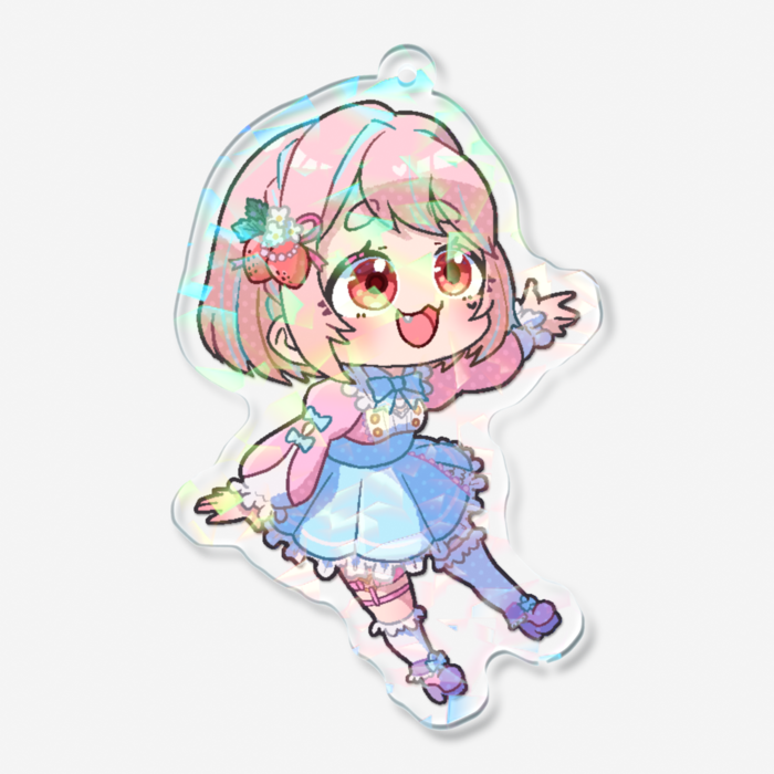 ホログラムアクリルキーホルダー【甘果いちご】