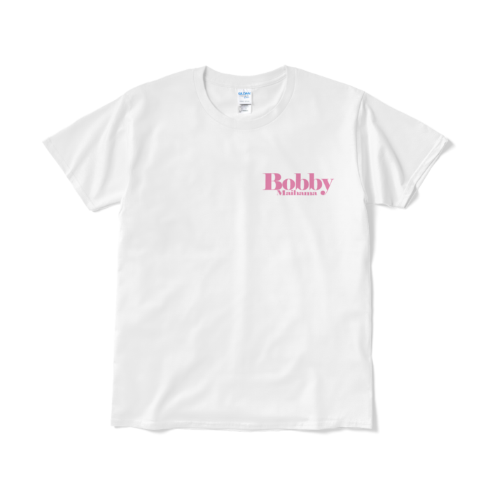 BobbyのTシャツ（ワンポイントロゴ・ピーチ） - L