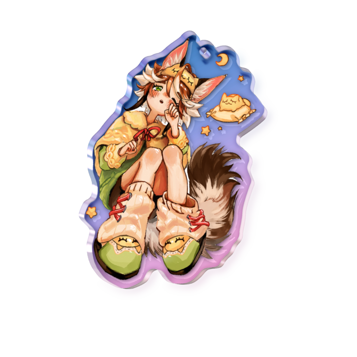 オーロラアクリルキーホルダー - 70 × 70mm