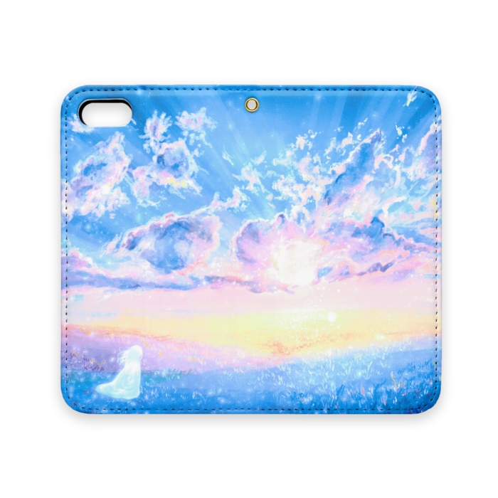 手帳型iPhoneケース(ベルトなし) - iPhone 5 / 5s / SE - ストラップ穴 あり