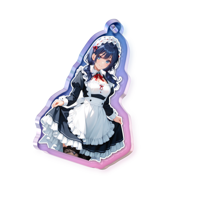 オーロラアクリルキーホルダー - 50 × 50mm