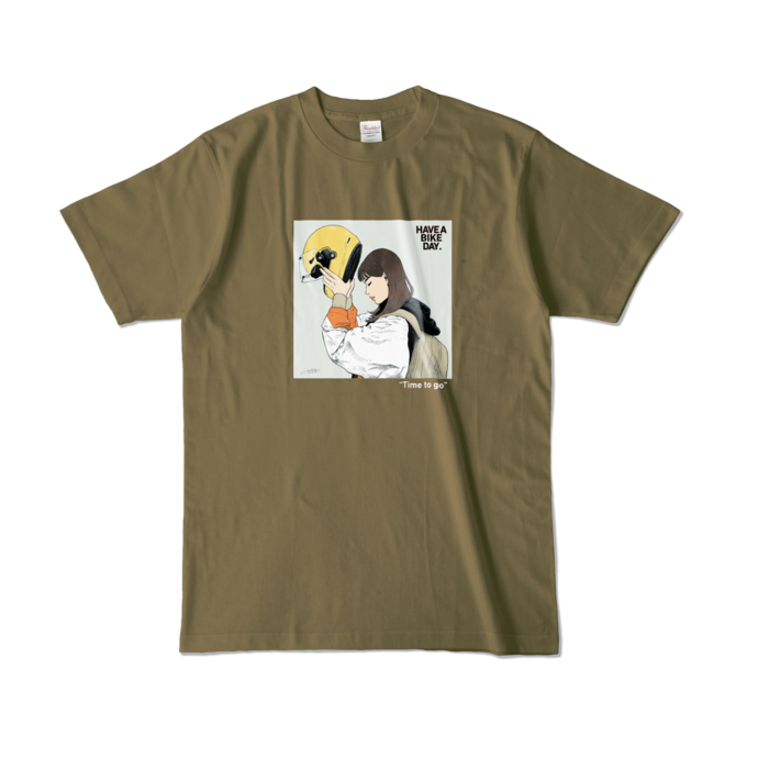 カラーTシャツ - L - オリーブ (濃色)