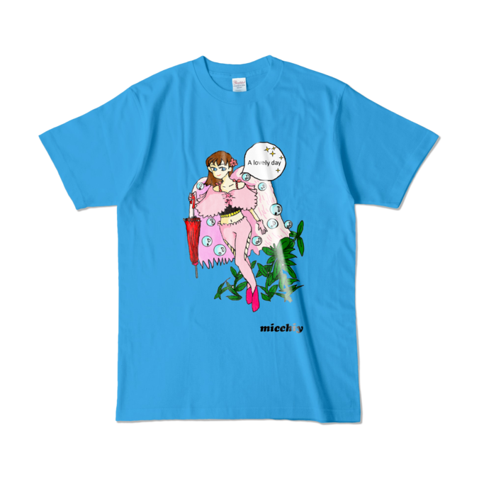カラーTシャツ - L - ターコイズ