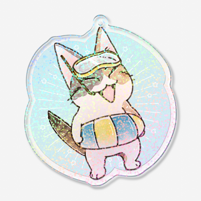 ホログラムアクリルキーホルダー - 70 × 70mm