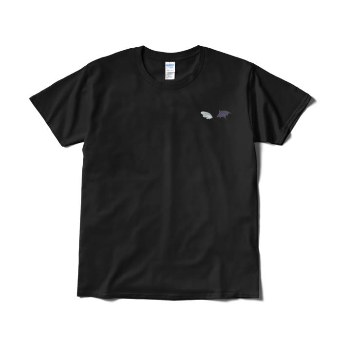 胸元ワンポイントTシャツ - L - ブラック