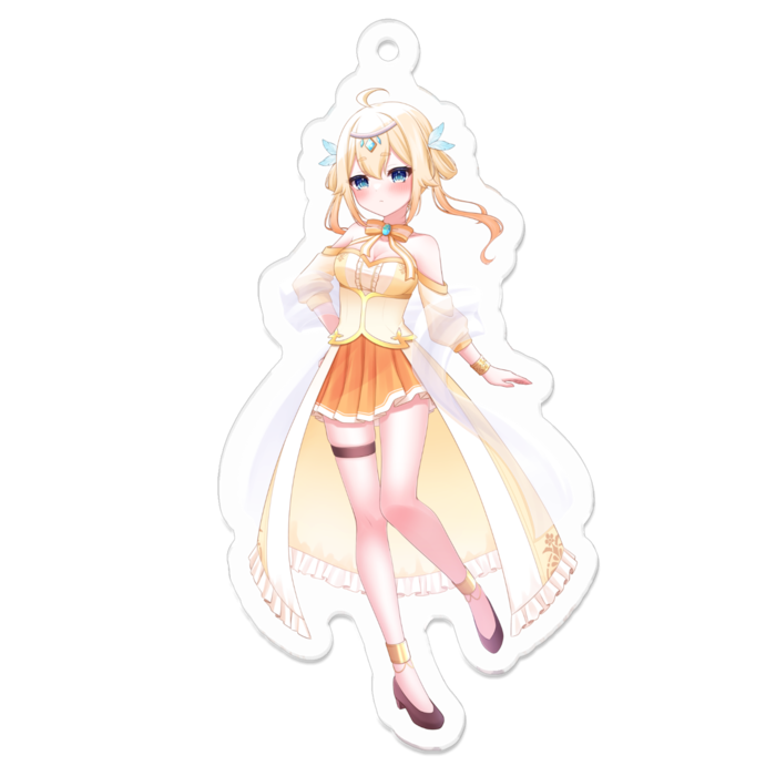 照れ顔（アクリルキーホルダー - 70x70mm）
