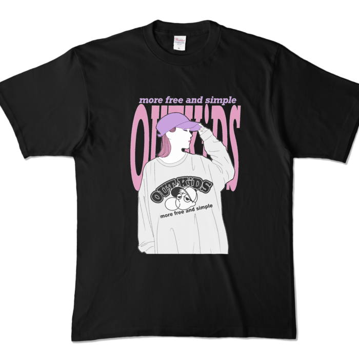 カラーTシャツ - XL - ブラック (濃色)