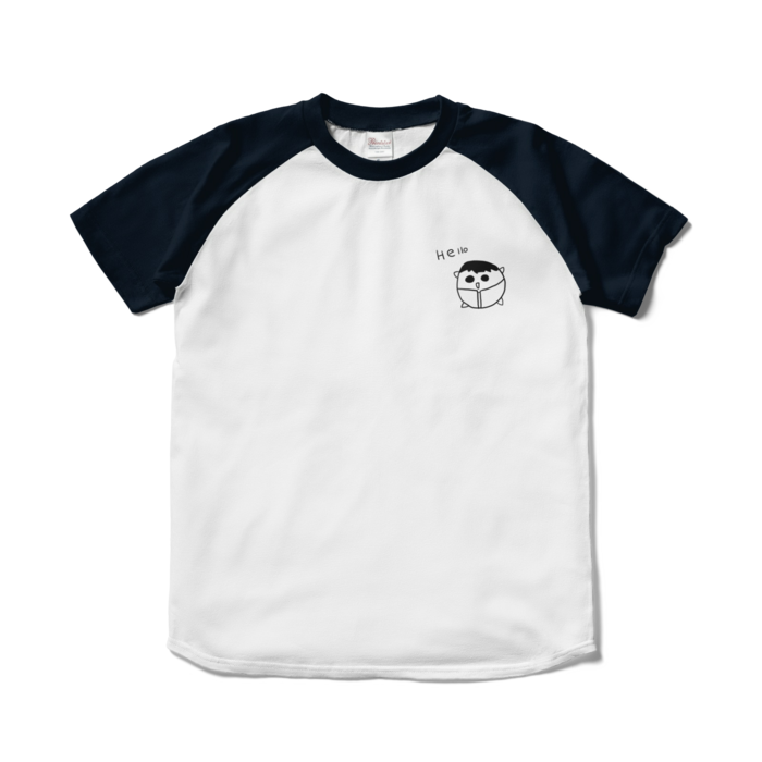 ラグランTシャツ - S - ホワイト×ネイビー