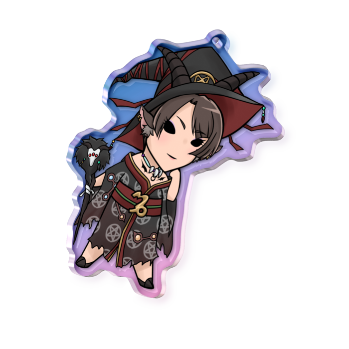 オーロラアクリルキーホルダー - 70 × 70mm