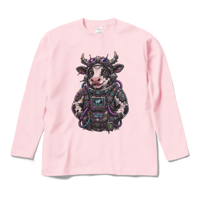 ロングスリーブTシャツ - M - ライトピンク