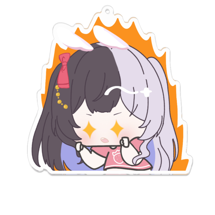 ファイヤーアクリルキーホルダー - 100 x 100 (mm)