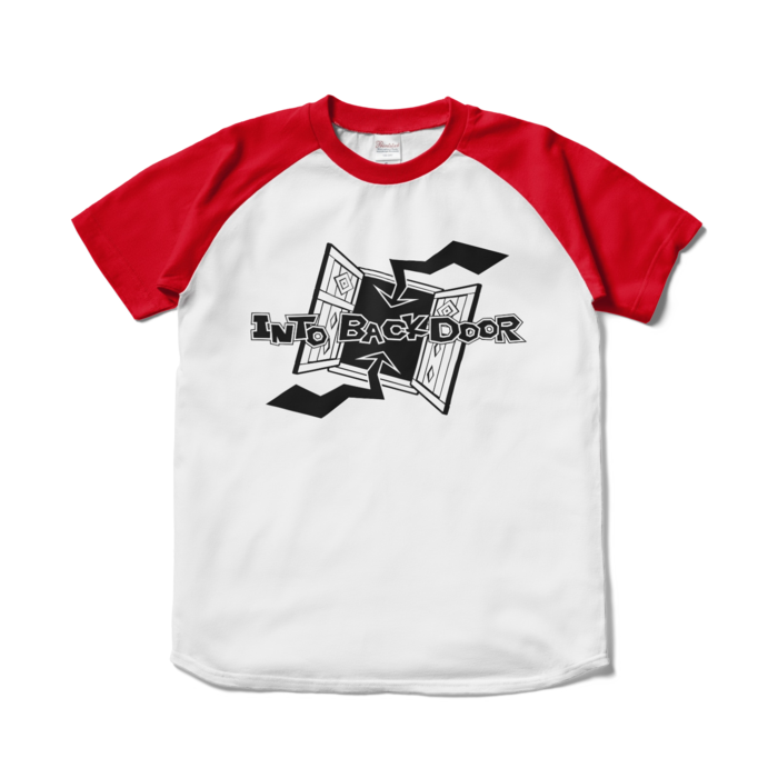 ラグランTシャツ - S - ホワイト×レッド