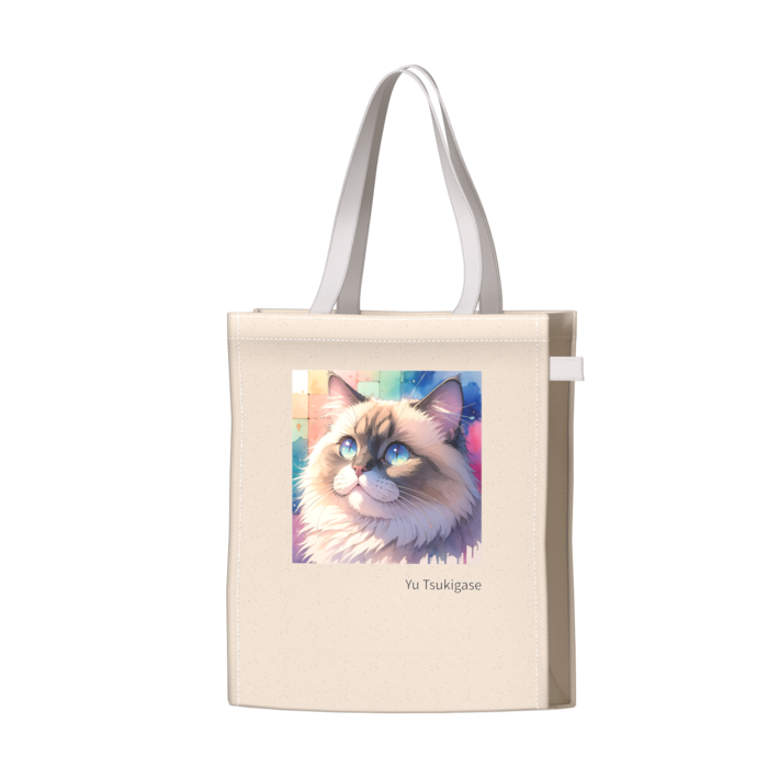 ツートンカラーバッグ - ホワイト - W34 × H41 × D14cm