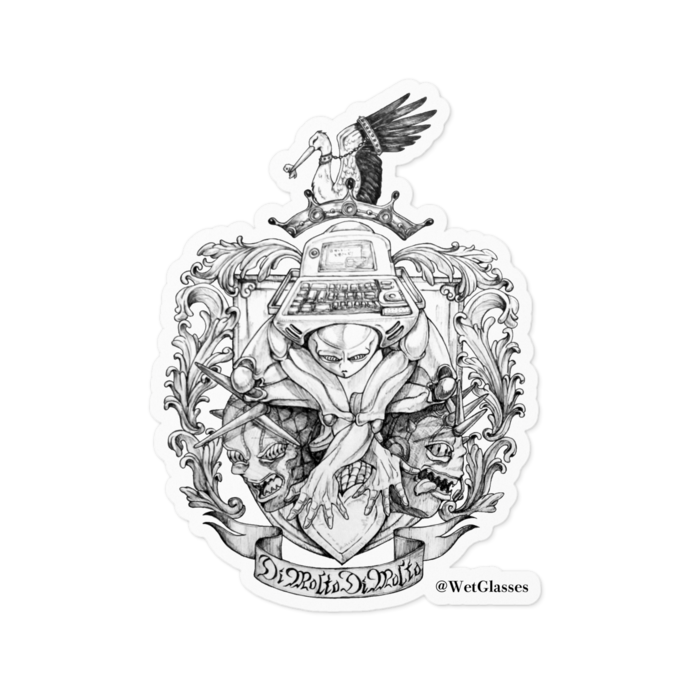 ステッカー - 100 x 100 (mm)ホワイト