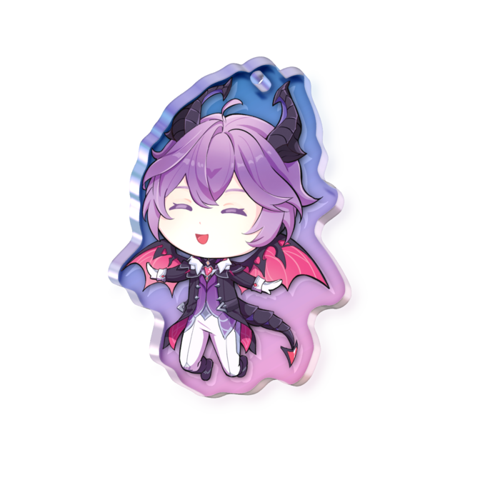 オーロラアクリルキーホルダー - 50 × 50mm