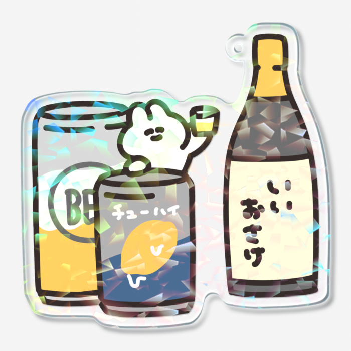 ホログラムアクリルキーホルダー - 70 × 70mm