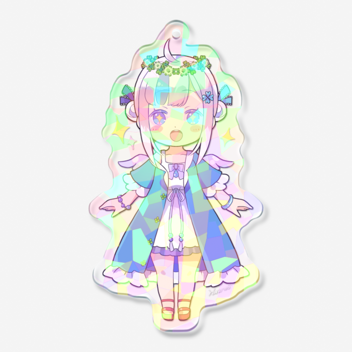 ホログラムアクリルキーホルダー - 70 × 70mm