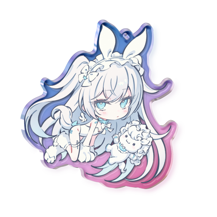 オーロラアクリルキーホルダー - 70 × 70mm