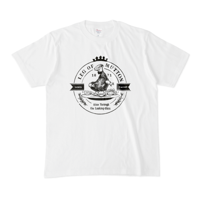 Tシャツ - M - 白(黒インク)