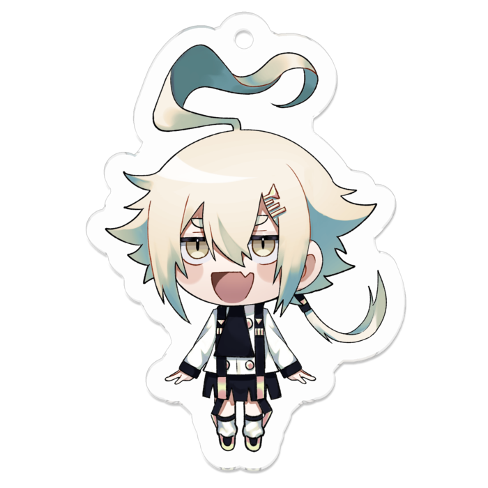 Ver2（後ろ髪あり）アクリルキーホルダー - 50 x 50 (mm)