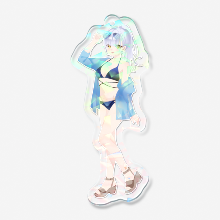 ホログラムアクリルキーホルダー - 70 × 70mm