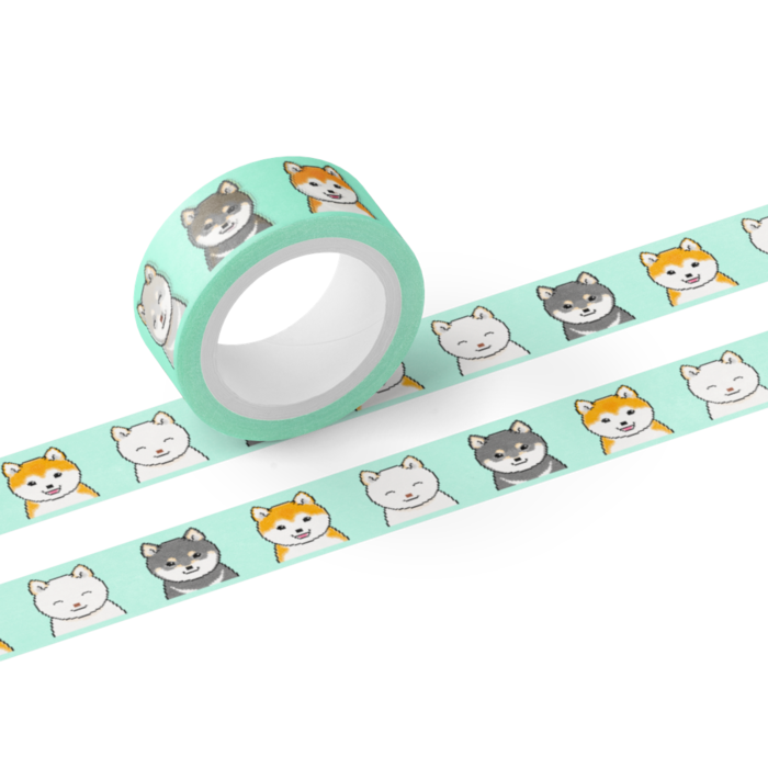 [グリーン] マスキングテープ - テープ幅 15mm/[Green] Washi Tape