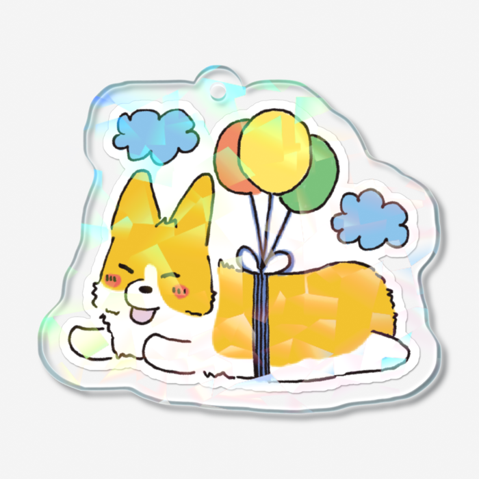 ホログラムアクリルキーホルダー - 50 × 50mm